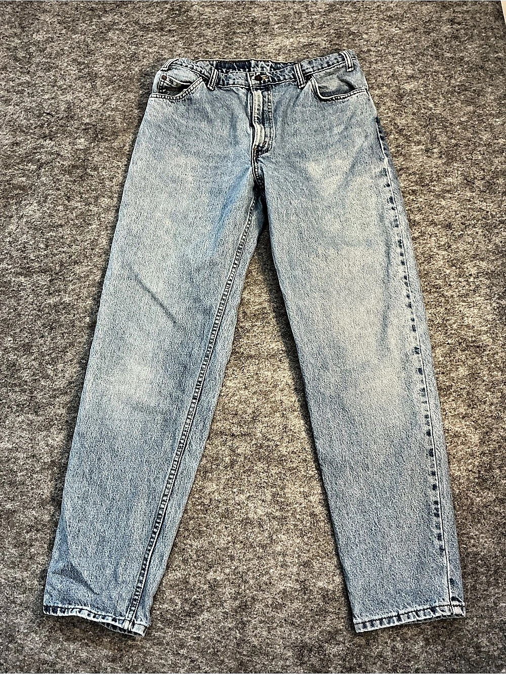 Levi's 550 Vintage Casual Orange Tab Straight Leg Jeans Blue Waist 36